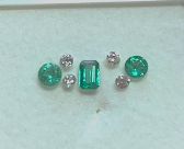 3 natural Emeralds and 4 round brilliant cut White Diamonds gemstones.  Major Raffle Ticket Purchase 2026. Valued at $1,750. Tickets $10 each