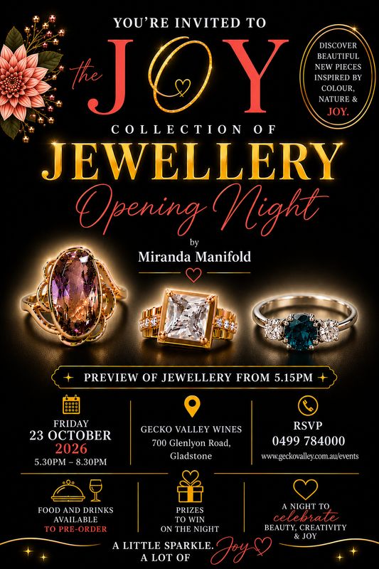 Joy Collection of Jewellery Opening Night RSVP - Friday 23 October 2026