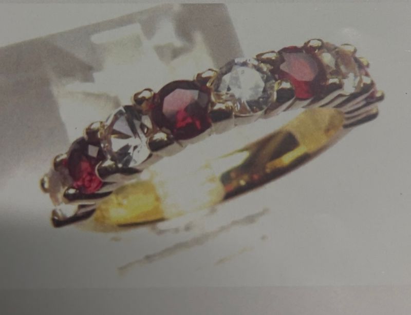Red Spinels &amp; White Sapphires ring