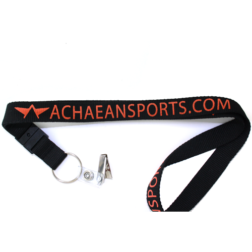 Black Lanyard w/Key Ring &amp; Clip