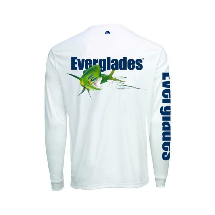 WHITE MEN&#39;S PERFORMANCE LONG SLEEVE - BULL DOLPHIN