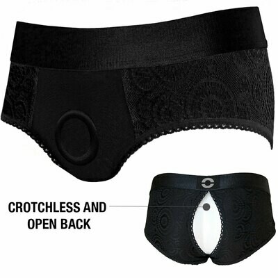 Crotchless Panty Harness - Black