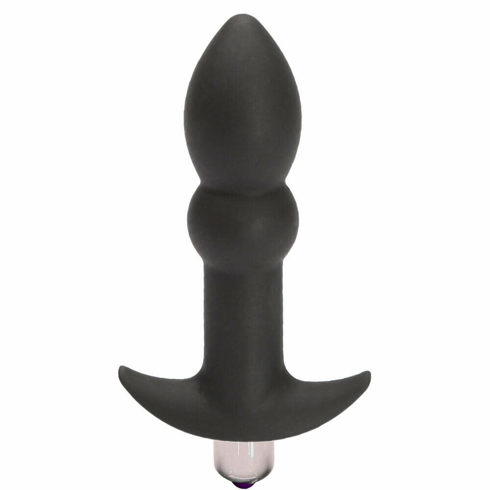 Perfect Plug Plus Vibrating Silicone Butt Plug by Tantus, Color: Black