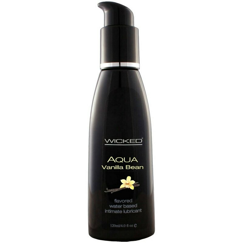 Aqua Vanilla Bean Flavored Lubricant (4 fl. oz.) by Wicked Sensual Care