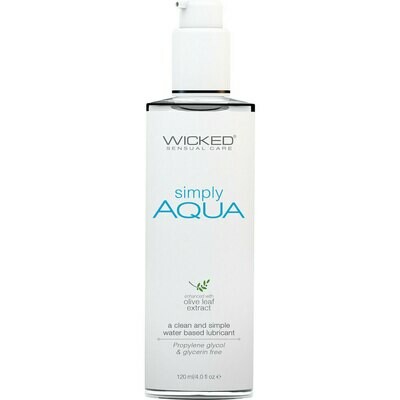 Simply Aqua Lubricant with Olive Leaf Extract 4.0 fl.oz. by Wicked Sensual Care