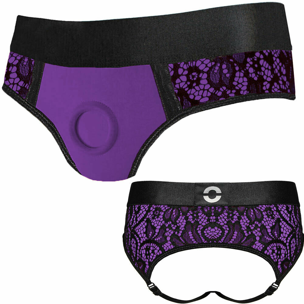 Purple Cheeky Panty+ Harness