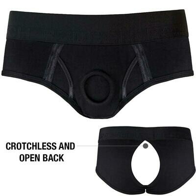 Brief+ Crotchless Harness - Black
