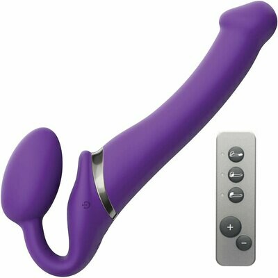 Strap-on-Me Double Ended Vibe Remote Control - Medium - Purple
