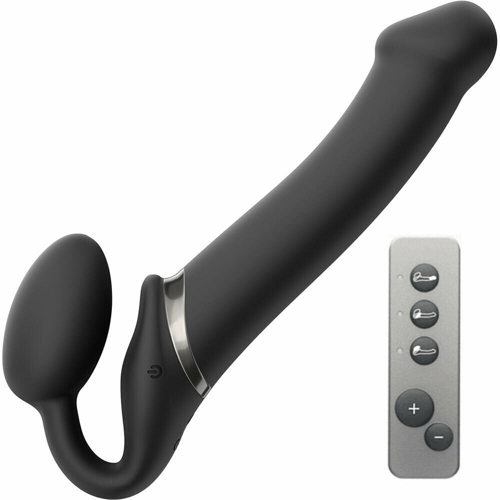 Strap-on-Me Double Ended Vibe Remote Control - Large - Black