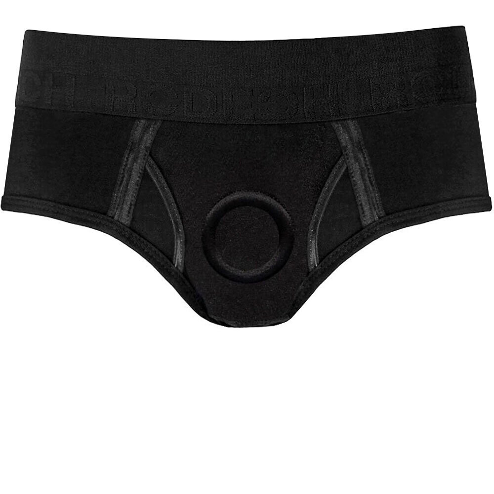 Black Brief+ Underwear Harness Strap-On