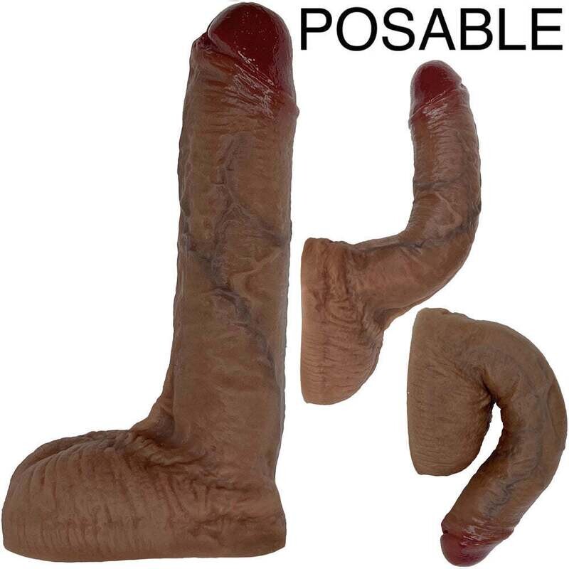 6&quot; Bender Hyper Realistic Posable Dual Density Dildo - Mocha