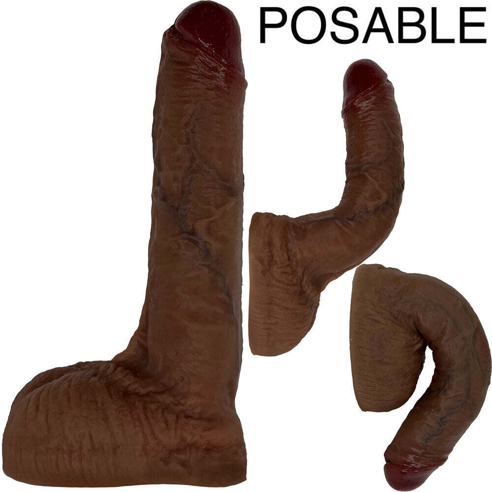 6&quot; Bender Hyper Realistic Posable Dual Density Dildo - Chocolate