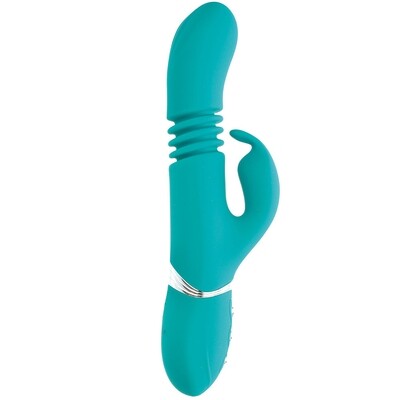 Adam & Eve Eve's Rechargeable Thrusting Rabbit - Teal