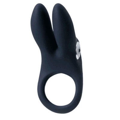 Sexy Bunny Rechargeable Vibrating C-Ring by Vedo - Black