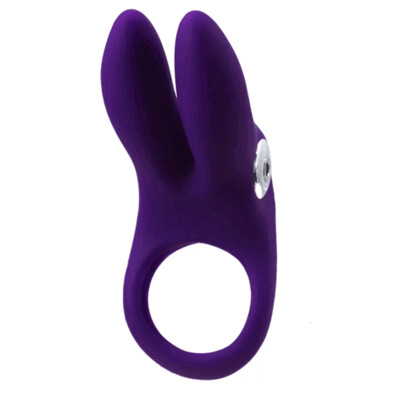 Sexy Bunny Rechargeable Vibrating C-Ring by Vedo - Purple