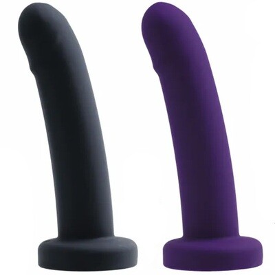 Strapped - Rechargeable Vibrating Strap On by Vedo - Purple or Black