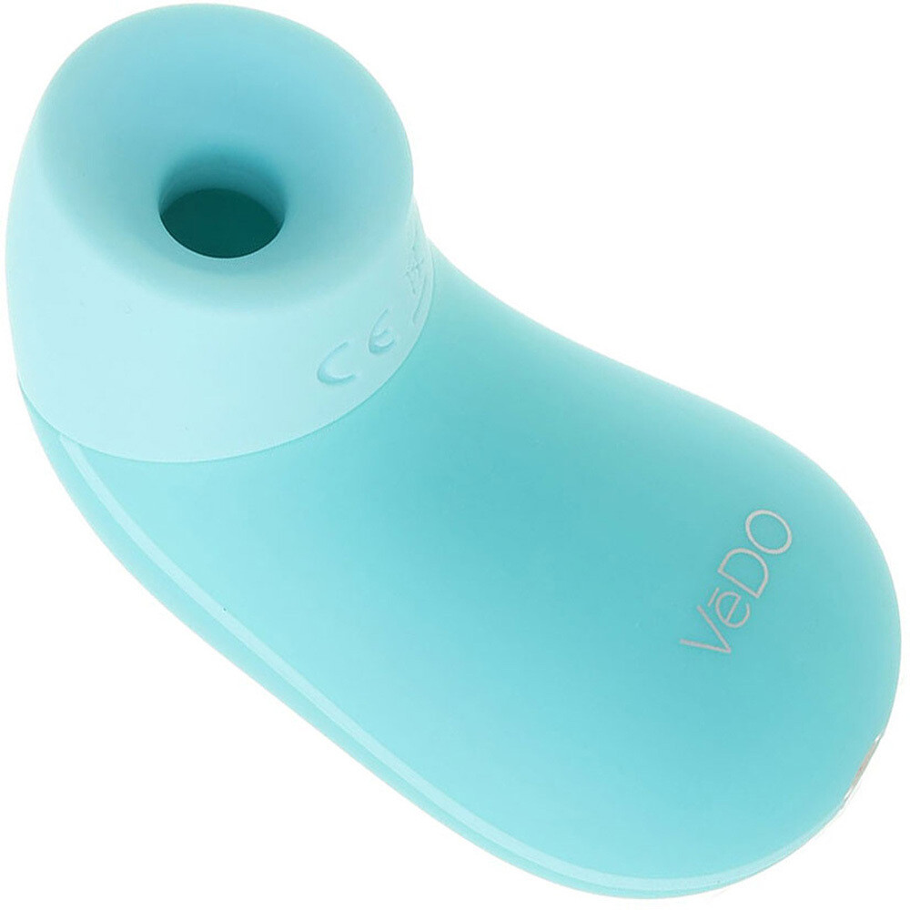 Nami - Silicone Clitoral Pulsating Vibrator by Vedo - Black, Color: Turqoiuse