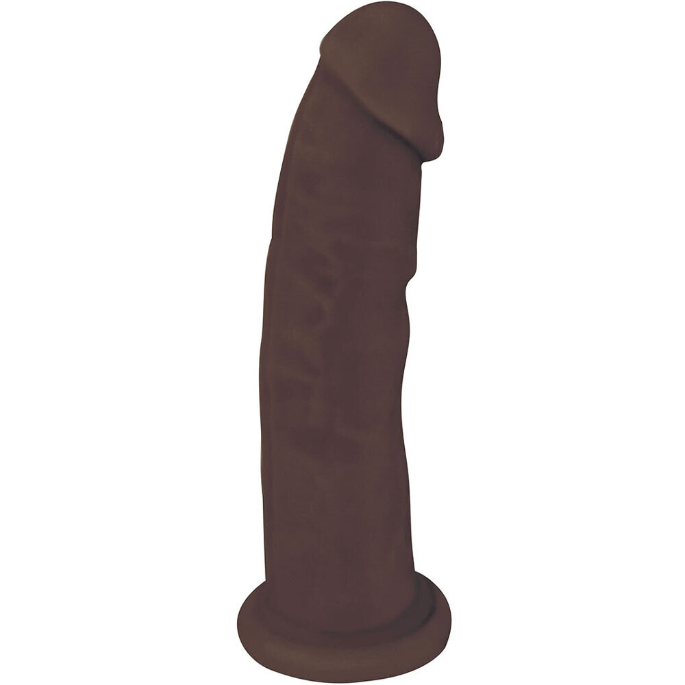 8.5&quot; FleshStixxx Silicone Dual Density Bendable Dildo - Chocolate