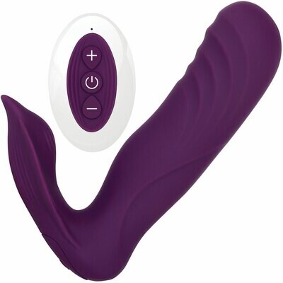 Velvet Hammer Wearable Dual Stimulator Vibrator with Remote by Gender X