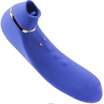 Nü Sensuelle Trinitii 26-Function Rechargeable Flickering Tongue Vibrator with Suction- Ultra Violet