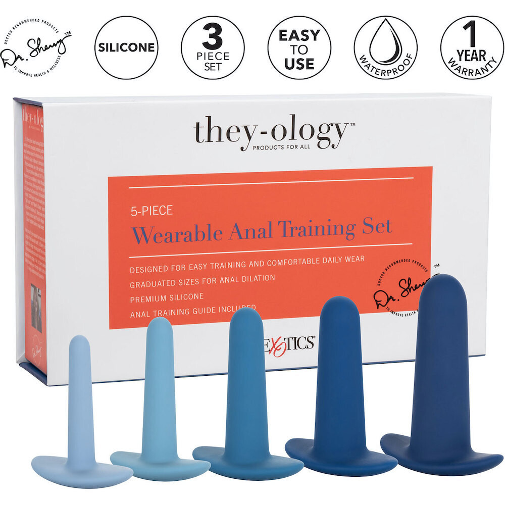 calexotics they-ology wearable 5-piece anal training set