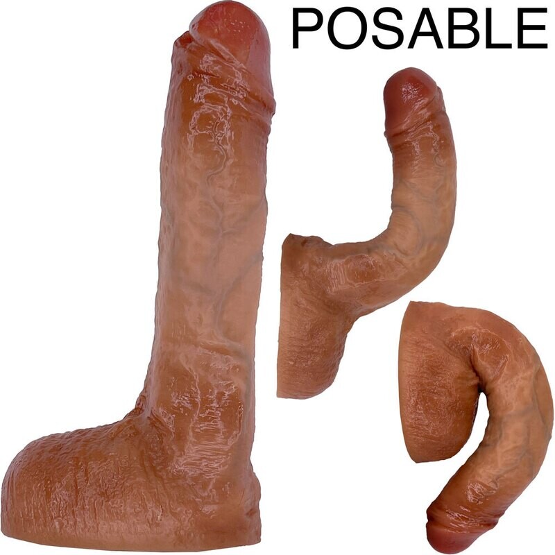 6&quot; Bender Hyper Realistic Posable Dual Density Dildo - Caramel