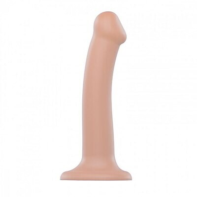 6.5&quot; Strap-On-Me Silicone Dual Density Posable Dildo - Vanilla - Medium