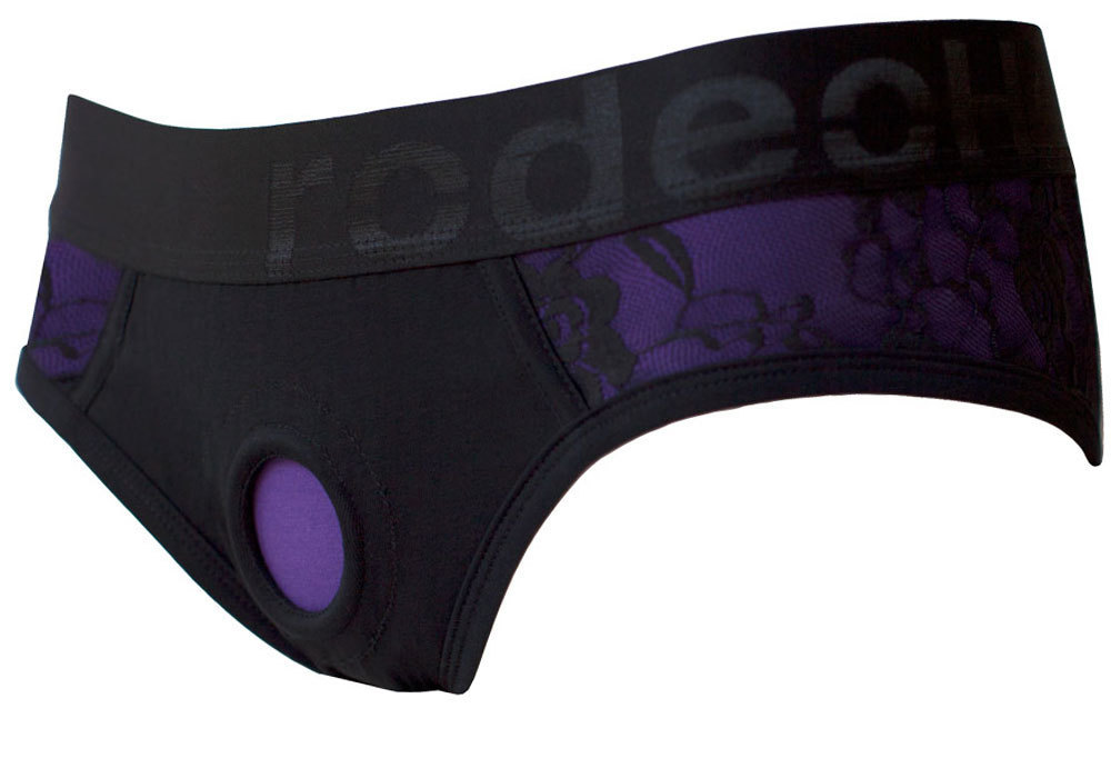 Black &amp; Purple Panty Harness - FINAL SALE