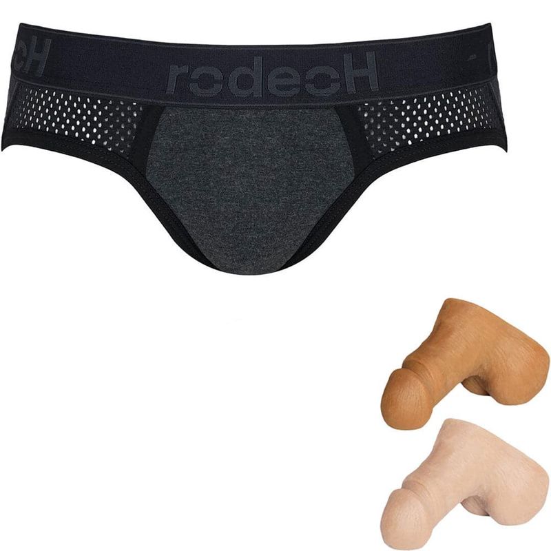 Shift Jock Packer Underwear - Dark Gray &amp; Small Mr. Limpy Package