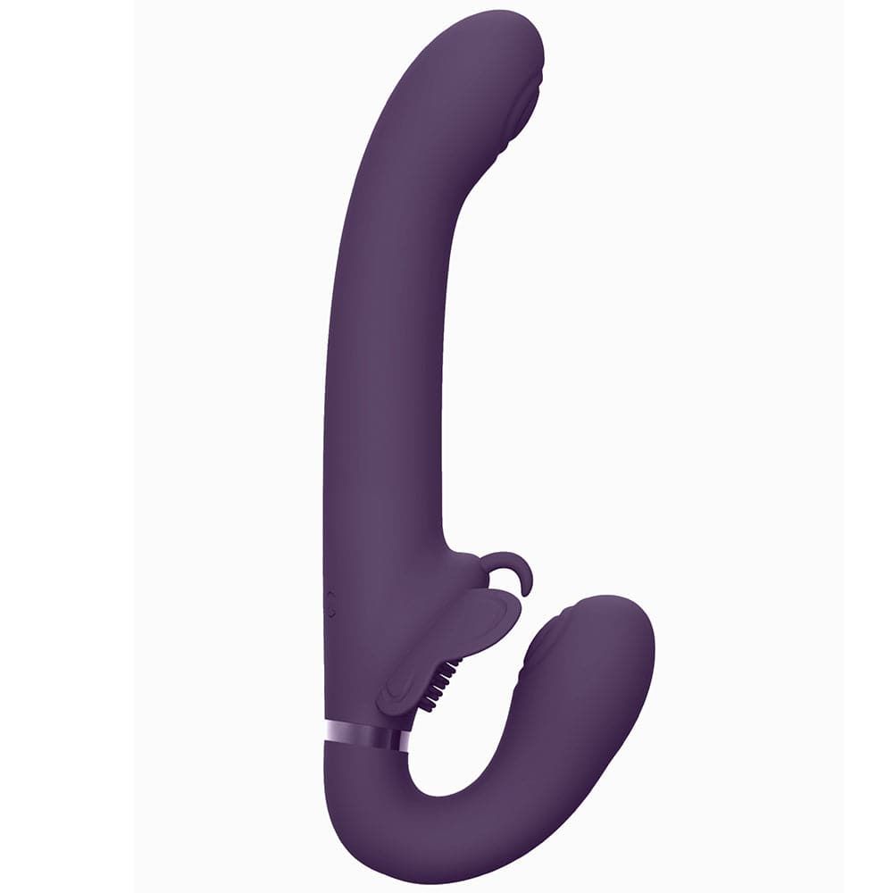 VIVE Satu Pulse-Wave &amp; Vibrating Strapless Strapon - Purple