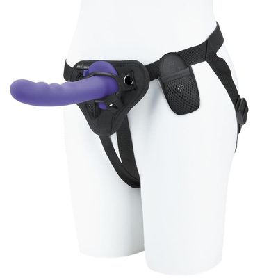 6&quot; Pegasus Wave Remote Control Dildo &amp; Harness - Purple