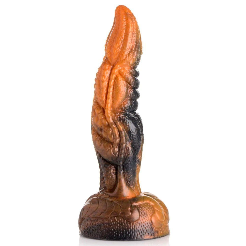 Ravager Rippled Tentacle Silicone Dildo - Tiger&#39;s Eye