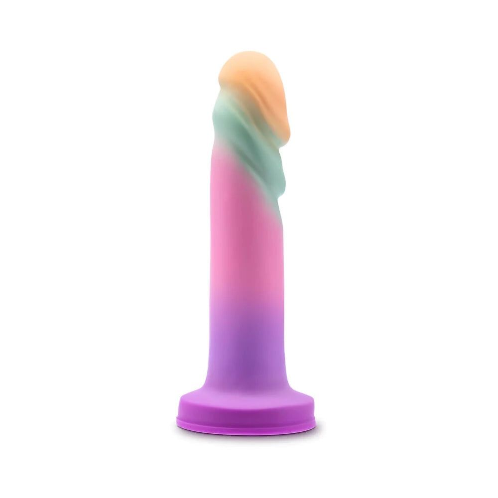 6.75&quot; Sunrise Gaze Sherbert Silicone Suction Base Dildo