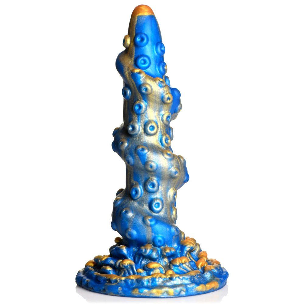 Lord Kraken Tentacled Silicone Dildo - Blue &amp; Gold