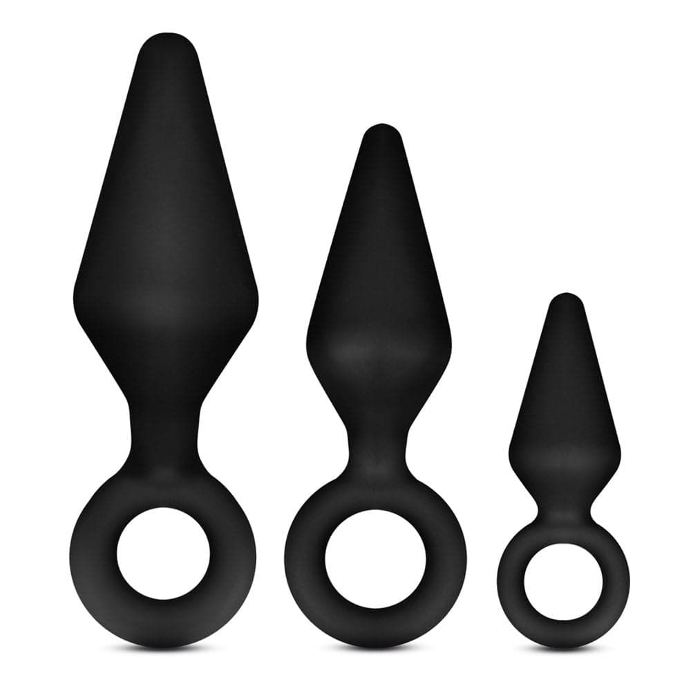 Luxe Night Rimmer Anal Plug Kit - Black