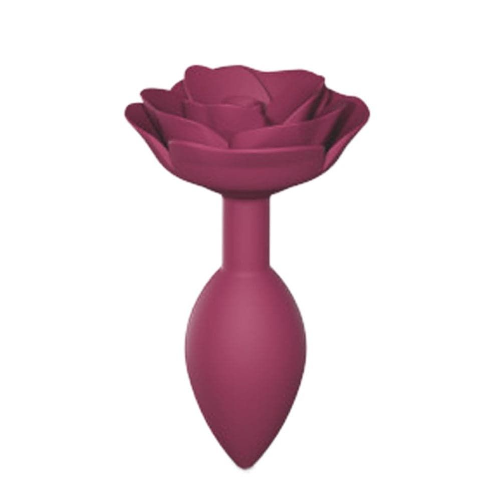 Lovely Planet Open Roses Silicone Anal Plug - Plum Star - Medium