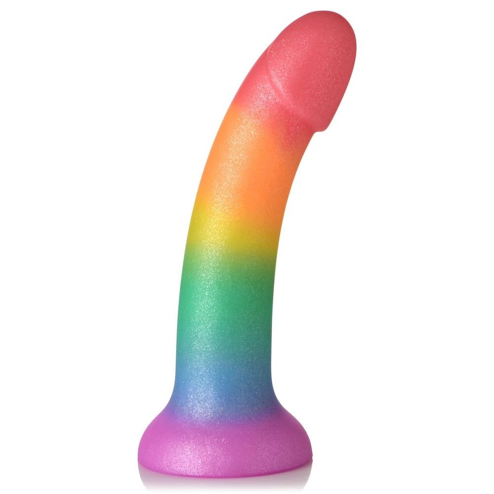 6&quot; Simply Sweet Rainbow Shimmer Silicone Dildo