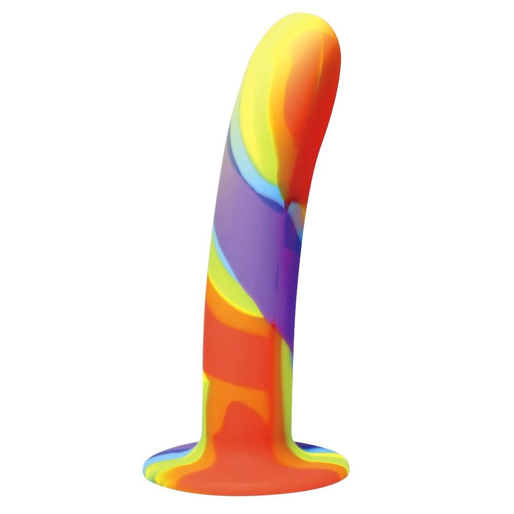 6.5&quot; Simply Sweet Rainbow Silicone Dildo
