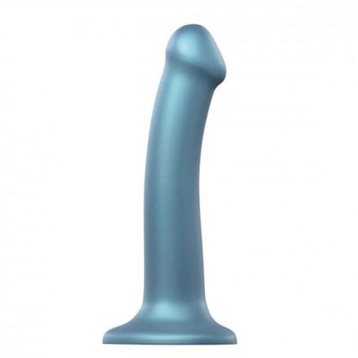 6.5&quot; Strap-On-Me Silicone Suction Cup Dildo - Metallic Blue