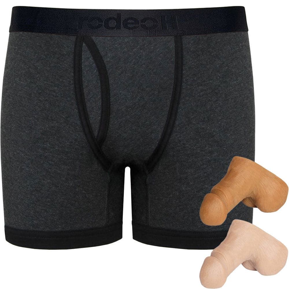 Shift 6&quot; Boxer Packer Underwear - Dark Gray &amp; Small Mr. Limpy Package