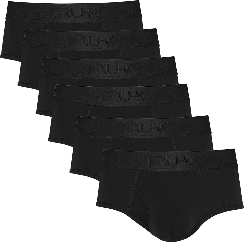 TRUHK Classic Brief STP/Packing Underwear - Side Opening - Black - 6 PACK