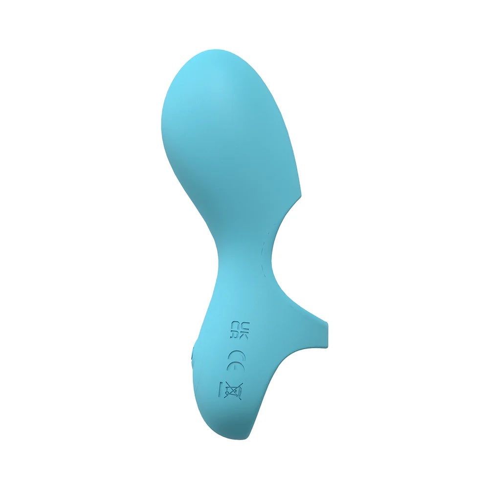 Joy 10 Speed Silicone Rechargeable Finger Vibe - Blue