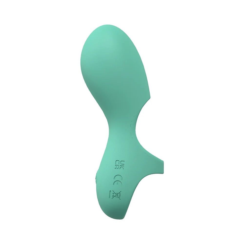 Joy 10 Speed Silicone Rechargeable Finger Vibe - Green