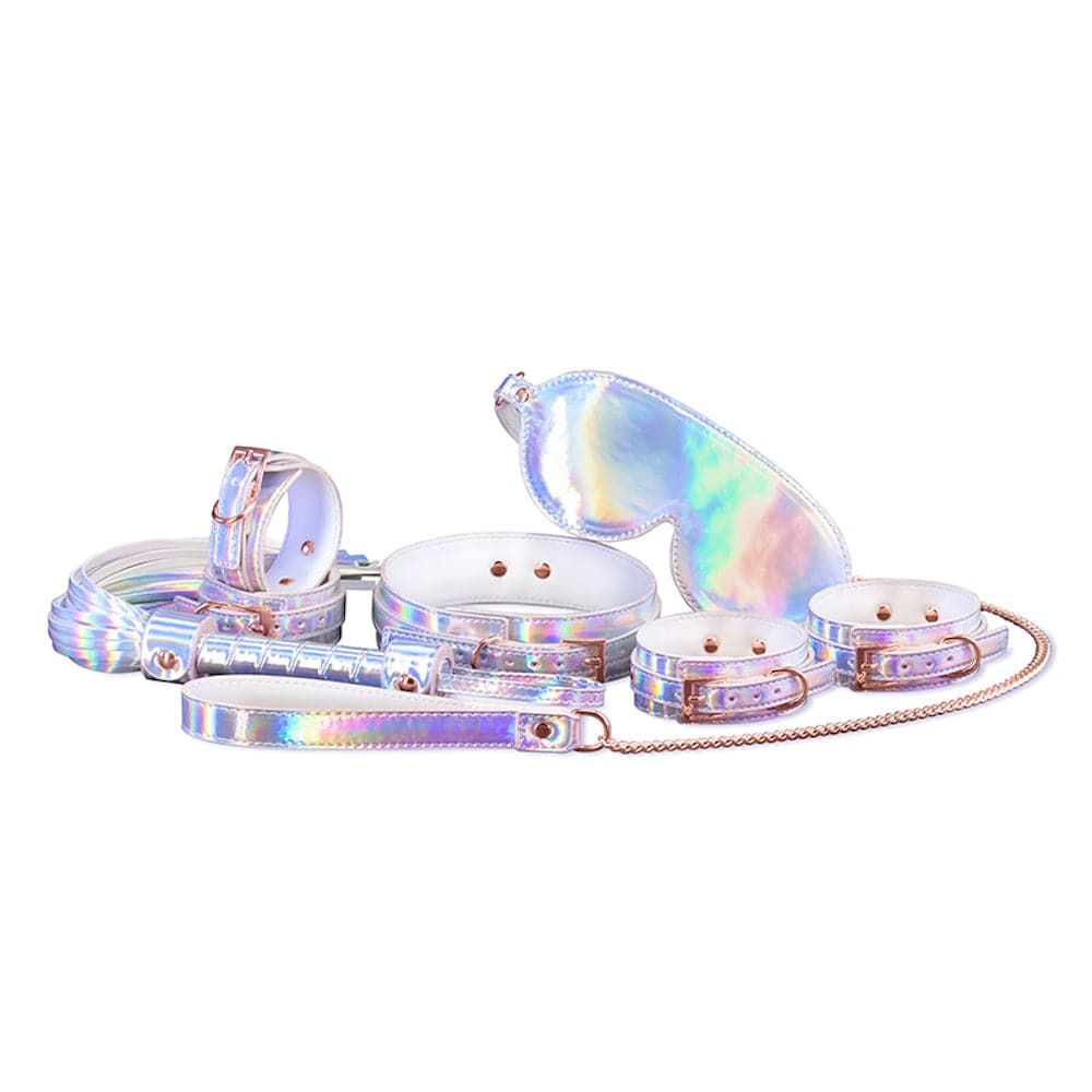 Cosmo 6-Piece Rainbow Metallic Bondage Set