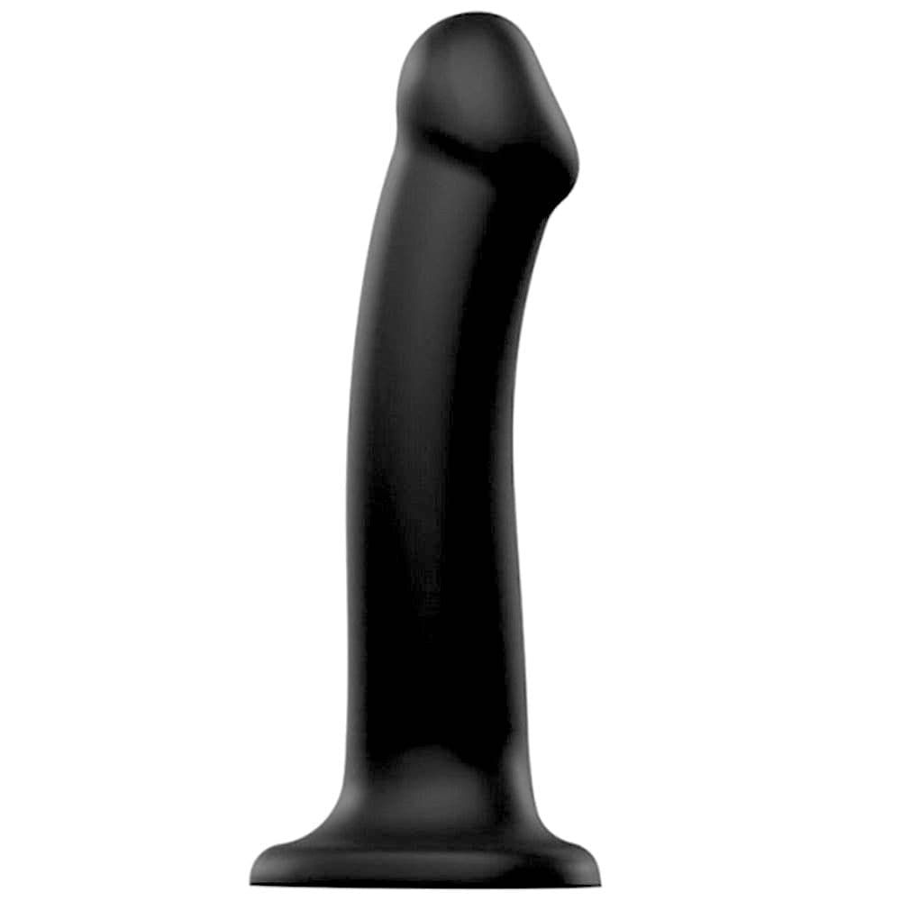 7.5&quot; Strap-On-Me Silicone Dual Density Posable Dildo - Black - XL