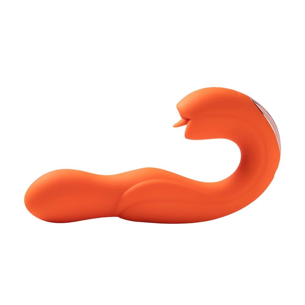 Joi Rotating Head G-Spot &amp; Licking Dual Stimulator - Orange