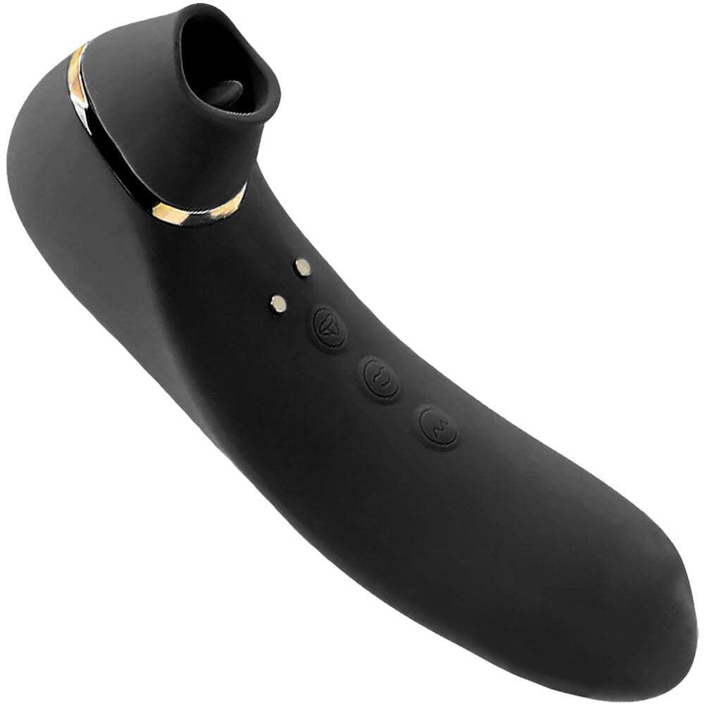 Nü Sensuelle Trinitii 26-Function Rechargeable Flickering Tongue Vibrator -  18K Gold &amp;Black