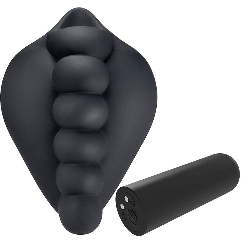 Honeybunch - Stimulator Cushion Black with 10X Rechargeable Bullet Vibe