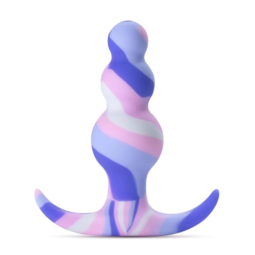 Twilight Silicone Anal Plug - Multi Swirl