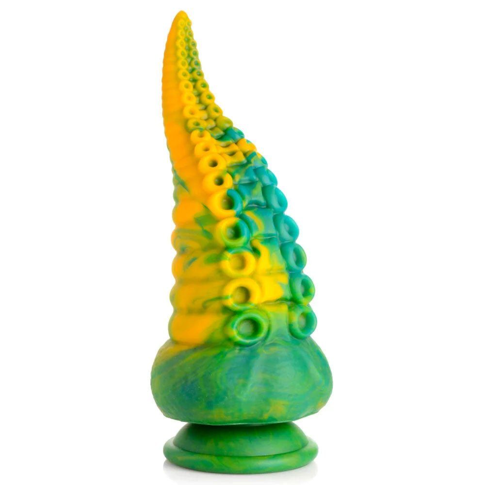 Monstropus Tentacled Monster Silicone Dildo - Green, Blue &amp; Yellow